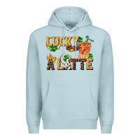Blue Mist lucky a latte Premium Hoodie - FaDigitalArtStudio