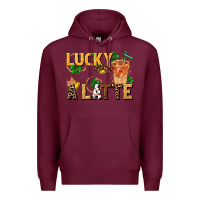 Burgundy lucky a latte Premium Hoodie - FaDigitalArtStudio
