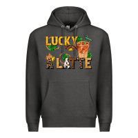 Charcoal Heather lucky a latte Premium Hoodie - FaDigitalArtStudio