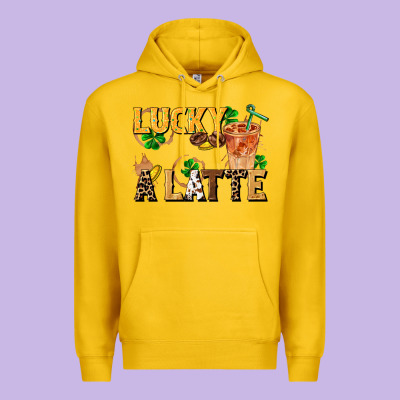 Lucky A Latte Premium Hoodie Designed By Fadigitalartstudio
