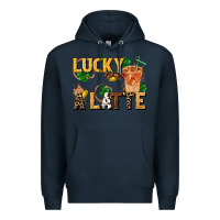 Navy lucky a latte Premium Hoodie - FaDigitalArtStudio