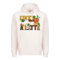 Pale Pink lucky a latte Premium Hoodie - FaDigitalArtStudio
