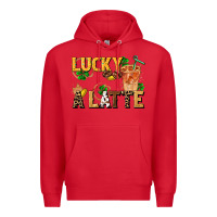 Red lucky a latte Premium Hoodie - FaDigitalArtStudio