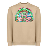 Mushroom Easter gnomes rainbow Heavyweight Sweatshirt - OliviaCreatesArt