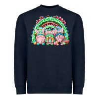Navy Easter gnomes rainbow Heavyweight Sweatshirt - OliviaCreatesArt