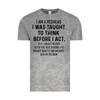 Cloud Rock i am a redhead i was taught to think Vintage Tee - artisFamous