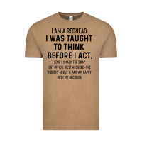 Vintage Coffee i am a redhead i was taught to think Vintage Tee - artisFamous