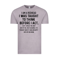 Vintage Zinc i am a redhead i was taught to think Vintage Tee - artisFamous
