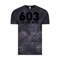 Cloud Black live free or die 603 tree Vintage Tee - artisFamous