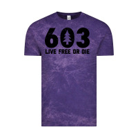 Cloud Purple live free or die 603 tree Vintage Tee - artisFamous