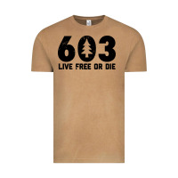 Vintage Camel live free or die 603 tree Vintage Tee - artisFamous