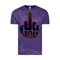 Cloud Purple fuck you middle finger Vintage Tee - artisFamous