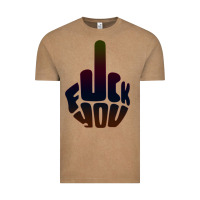 Vintage Coffee fuck you middle finger Vintage Tee - artisFamous