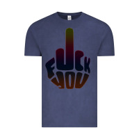 Vintage Denim fuck you middle finger Vintage Tee - artisFamous