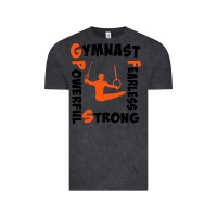 Vintage Black awesome gymnastics boy gymnast power strong Vintage Tee - artisFamous