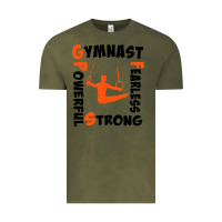 Vintage Olive awesome gymnastics boy gymnast power strong Vintage Tee - artisFamous