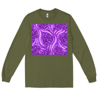 Army Green purple glitter with leopard pattern Long Sleeve Tee - TumblerDesignByShophia