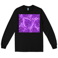 Black purple glitter with leopard pattern Long Sleeve Tee - TumblerDesignByShophia