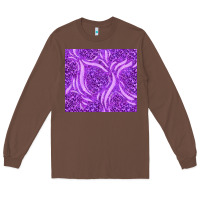 Chestnut purple glitter with leopard pattern Long Sleeve Tee - TumblerDesignByShophia