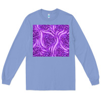 Colony Blue purple glitter with leopard pattern Long Sleeve Tee - TumblerDesignByShophia