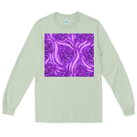 Matcha purple glitter with leopard pattern Long Sleeve Tee - TumblerDesignByShophia