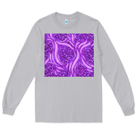 Moon Dust purple glitter with leopard pattern Long Sleeve Tee - TumblerDesignByShophia