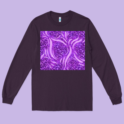 Purple Glitter With Leopard Pattern Long Sleeve Tee Designed By Tumblerdesignbyshophia