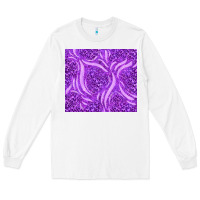 White purple glitter with leopard pattern Long Sleeve Tee - TumblerDesignByShophia