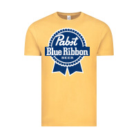 Vintage Mustard pabst blue ribbon Vintage Tee - artisFamous