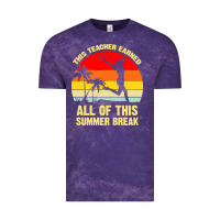 Cloud Purple vintage this teacher earned all of this summer break Vintage Tee - artisFamous