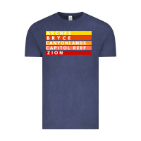 Vintage Denim utah national parks utah s mighty five souvenir nps moab Vintage Tee - artisFamous