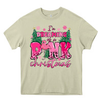 Mossy i'm dreaming of a pink christmas flamingo Heavy Core Tee - MaliasSmallBusiness