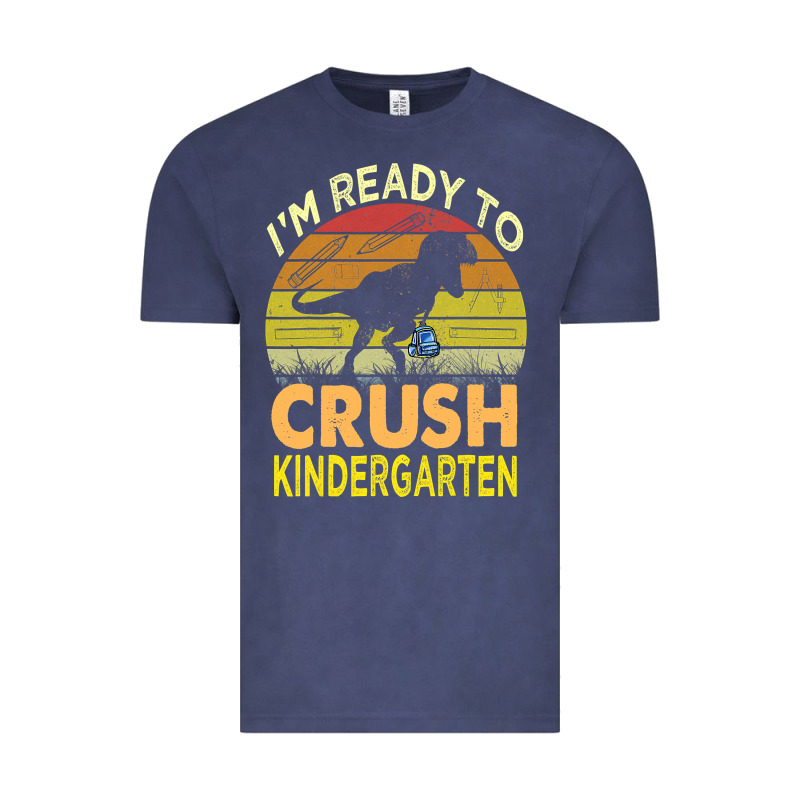 I'm Ready To Crush Kindergarten Dinosaur Back To School Kids T Shirt Vintage Tee by artisFamous | Teevron