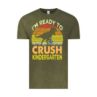 Vintage Olive i'm ready to crush kindergarten dinosaur back to school kids t shirt Vintage Tee - artisFamous