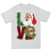 Dove Grey Love With Santa Portrait Premium Tee - BundleAndBundleShop