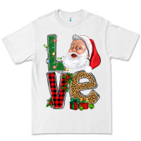 White Love With Santa Portrait Premium Tee - BundleAndBundleShop