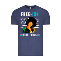 Vintage Denim juneteenth free ish since 1865 black Vintage Tee - artisFamous