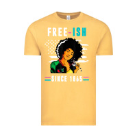 Vintage Mustard juneteenth free ish since 1865 black Vintage Tee - artisFamous