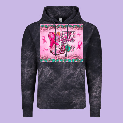 Give Cancer The Boot Vintage Hoodie Designed By Nancycooperartshop