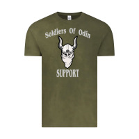 Vintage Olive soldiers of odin worldwide support Vintage Tee - artisFamous