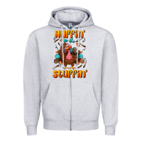 Heather Grey huffin' for the stuffin' Zipper Hoodie - BundleAndBundleShop