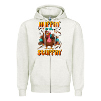 Oatmeal Heather huffin' for the stuffin' Zipper Hoodie - BundleAndBundleShop