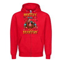 Red huffin' for the stuffin' Zipper Hoodie - BundleAndBundleShop