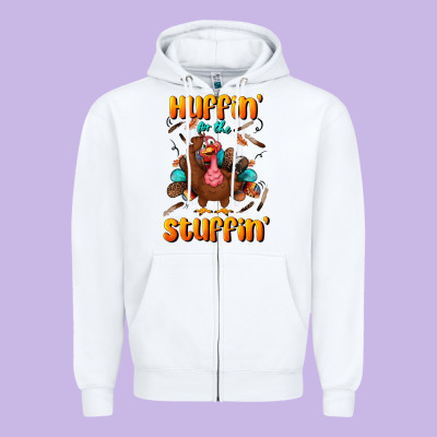 Huffin' For The Stuffin' Zipper Hoodie Designed By Bundleandbundleshop
