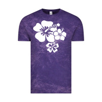 Cloud Purple hawaiian flower Vintage Tee - artisFamous