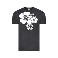Vintage Black hawaiian flower Vintage Tee - artisFamous