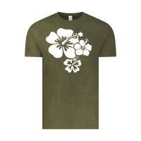 Vintage Olive hawaiian flower Vintage Tee - artisFamous