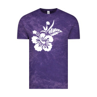 Cloud Purple hawaiian flower Vintage Tee - artisFamous