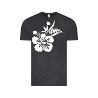 Vintage Black hawaiian flower Vintage Tee - artisFamous