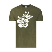 Vintage Olive hawaiian flower Vintage Tee - artisFamous